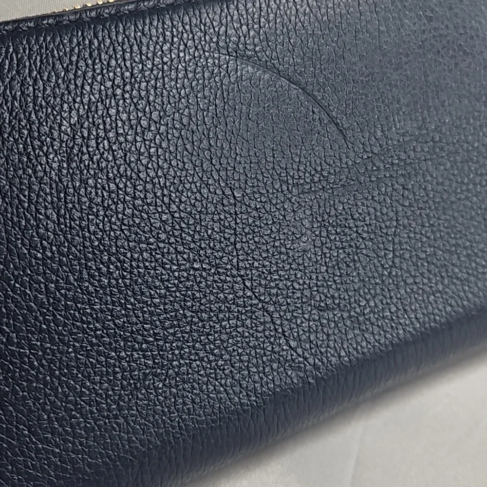 Michael Kors Zip Around Wallet clutch NAVY BLUE Gold Hardware - Picture 9 of 12